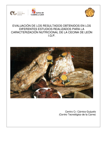 Evaluación de los resultados obtenidos en los diferentes estudios realizados para la caracterización nutricional de la Cecina de León IGP